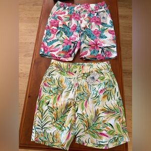 Stella Parker Island Collection Sz S 2 PC Floral Short Lot  NWT😊😊